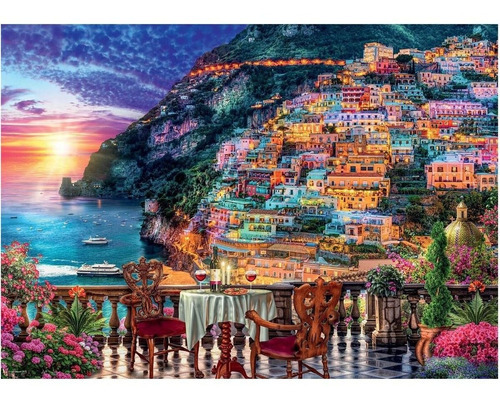 Rompecabezas Ravensburger Positano Atardecer Italia 1000 Pza