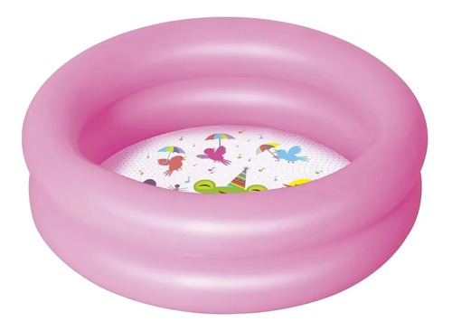 Pileta Inflable Redonda Exahome Akua Kids 61cm X 15cm 21l Color Rosa