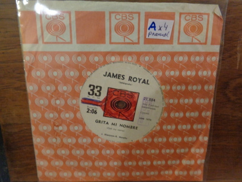 James Royal Grita Mi Nombre Vinilo Simple Promo Pop