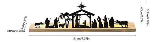 Set De Belén Con Luz Nocturna Para Navidad E India