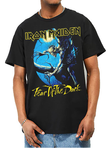 Playera Camiseta Iron Maiden Fear Of The Dark Metal Unisex