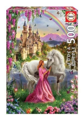 Puzzle Rompecabeza 500 Piezas Hada Y Unicornio Educa 17985