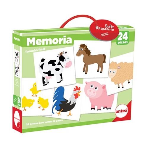 Juego De Mesa Memoria Animales Antex 24 Piezas