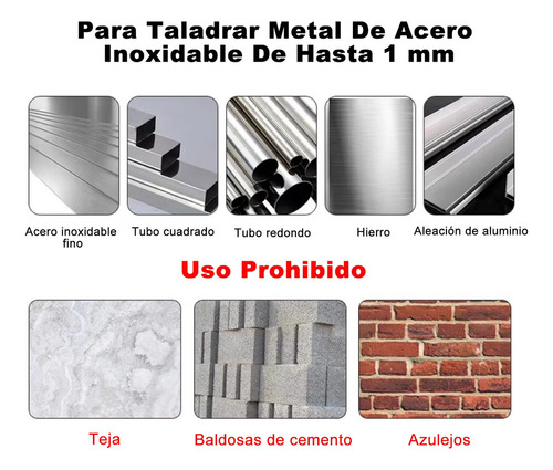 A 5 Brocas Sierras Corta Circulo Metal 16-30mm Hss Acero
