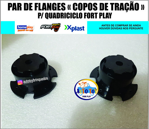 Par De Flange De Tração P/ Quadriciclo Fort Play 12v