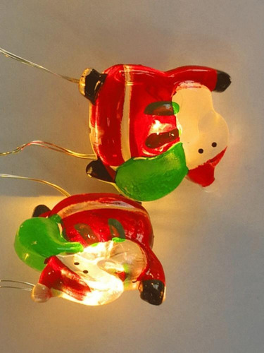 Cordão Luminoso 10 Leds A Pilha Modelo Papai Noel -taschibra