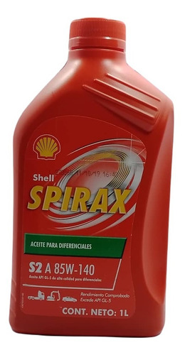 Aceite (valvulina) Diferenciales Shell Spirax S2-a-85w-140