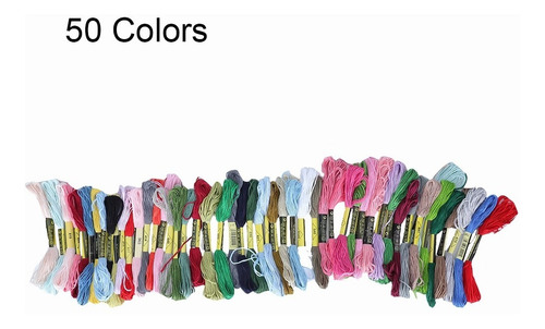 Hilo Bordado Madejas Set Agujas Coser Diy 5 Bambú