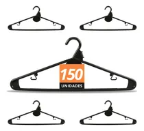 Comprar Perchas Plasticas Reforzadas Negra Adulto Hogar Local 150