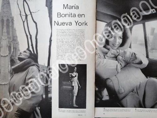 Cartel Retro Maria Felix De Compras En New York 1950s