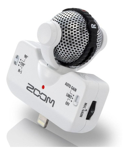 Microfono Profesional Zoom Lq5 Para iPhone iPad iPod Blanco 