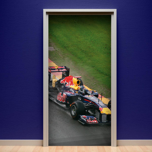 Adesivo De Porta Carro F1 Red Bull Renaut - 215x90cm