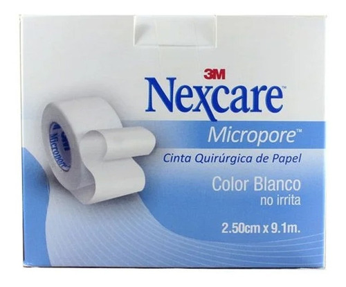 Esparadrapo Nexcare 2.5cm X 9.1m Micropore Papel - Caja 12 U