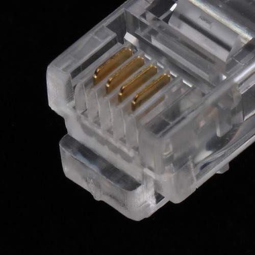 100 Unids Rj11 Rj-11 6p4c Enchufe Modular Cable Conector De