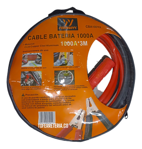 Cables Para Baterías 1000 Amperios X 3 Metros Uyustools