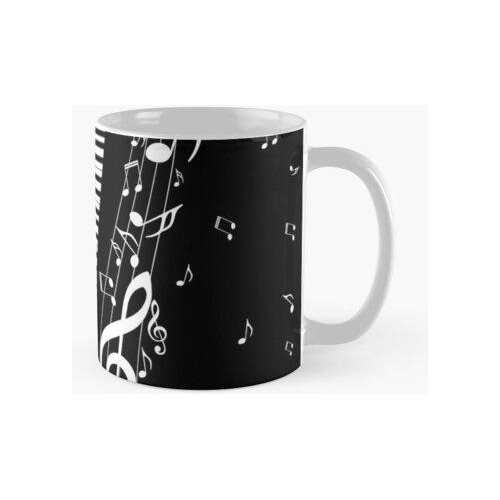 Taza Teclas De Piano Minimalistas Calidad Premium