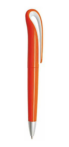 Paquete 10 Bolígrafo Plástico De Color Y Mecanismo Retráctil Exterior Naranja