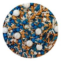 Comprar Sprinkles Navidad Azul Dorado Granillo Confeti Comestible