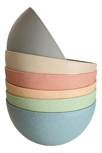  Bowls 14cm 0.7l Plástico Irrompible Carol Soft Colores X6u
