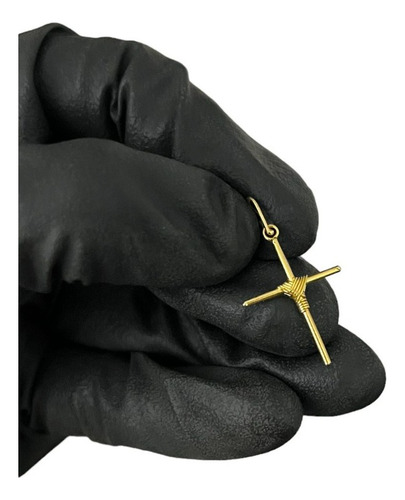 Pingente De Ouro 18k Cruz Fio Com Garantia Vitalícia
