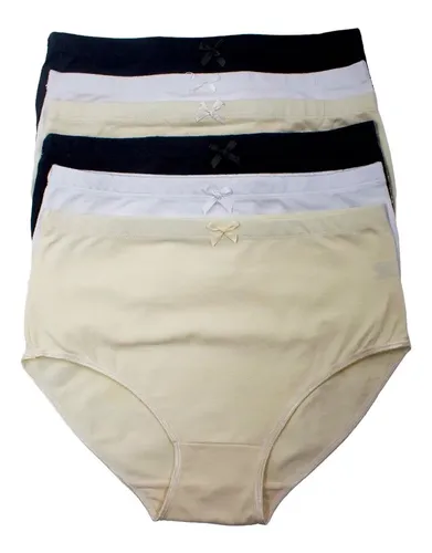 Paquete 6 Pantaletas Corte Completo Algodon. Alta Calidad