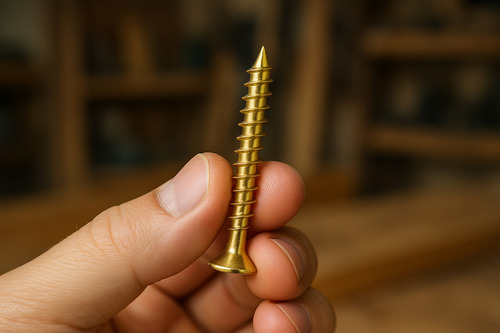 Tornillo Fix Dorado Para Madera 3.5x40mm Ideal Armado Muebles Placas Melamina Caja Por 1000 Unidades
