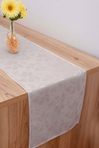 Caminho Trilho De Mesa Tecido Jacquard 1,40x0,40 Decoração Cor Cinza