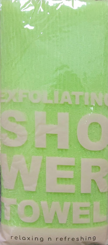 Toalla De Baño Exfoliante Estropajo Celavi Relajante Color Verde