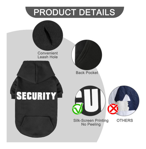 Expawlorer Sudadera Con Capucha Para Perro De Seguridad, Sud