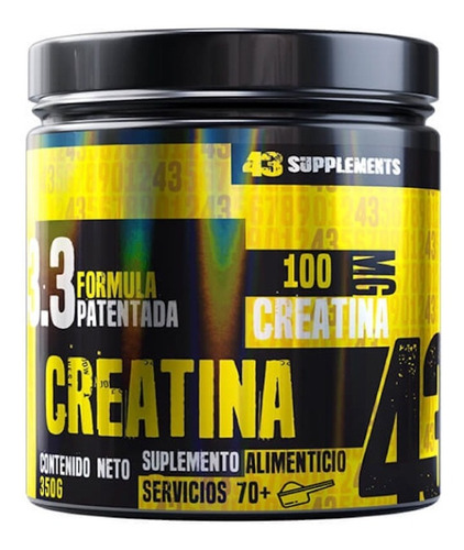 Suplemento en polvo 43 Supplements  Creatina en pote de 350g