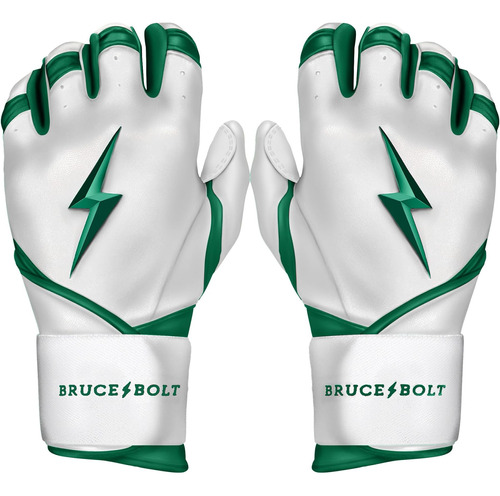 Bruce Bolt Guante De Bateo Verde Con Puño Largo Chrome Serie