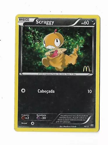 Pokemon Scraggy Holofoil Promo Mcdonalds Frete Incluso