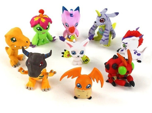 Figuras De Accion Digimon Lote/set 9 Piezas 4 - 5 Cm Agumon