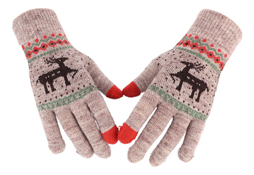 Guantes De Dedo Completo Con Patrón De Ciervo Guantes De Dedo Completo Con Patrón De Ciervo
