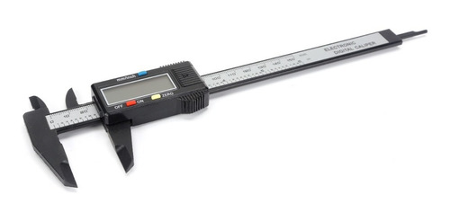 Imagen 7 de 8 de Calibre Digital Fibra De Carbono Lcd 150mm Estuche Visor