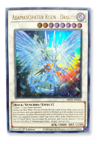 Yugi-oh! Adamancipator Risen Dragite Mp21-en232 Ultra