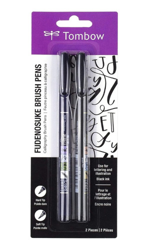 Tombow Fudenosuke Brush Pen Marcadores X 2 