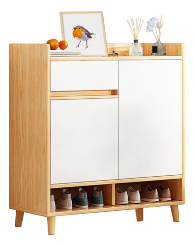 Zapatero Madera Económico Moderno Organizador 2 Puertas 71cm