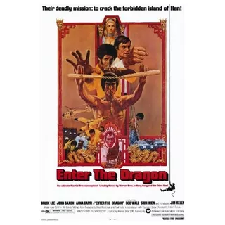 Póster De Película Enter The Dragon , 12x18 Pulgadas...