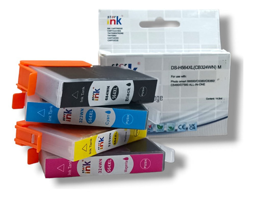 4 Cartucho De Tinta Compatible Para Impresoras Hp564xl564xl 