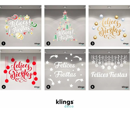 Vidrieras Plotter Vinilos Navidad Felices Fiestas