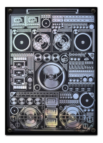 #646 - Cuadro Decorativo Vintage 30 X 40 - Audio Dj Música