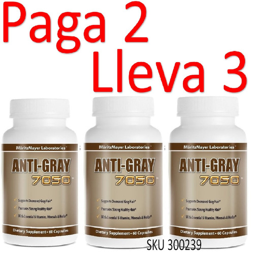 Paga2 Lleva3 Anti Gray 7050 Canas Restaura Catalase W01