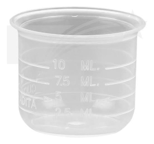 Vaso Dosificador Graduado De Plástico 10 Ml (200 Piezas)