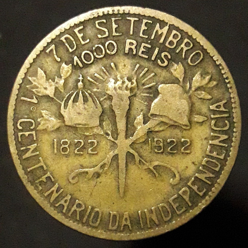 Moneda Brasil 1000 Reis 1922 