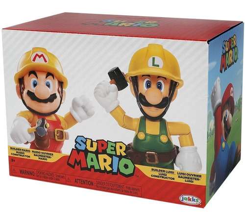 Mario Y Luigi Maker Colección Figuras Constructor 4 Pulgadas