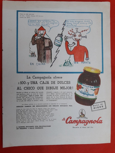 Dulces La Campagnola Publicidad Antigua En Revista Billiken