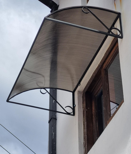 Alero/toldo 1.20x70 P/ Puerta/ventana,hierro Y Policarbonato