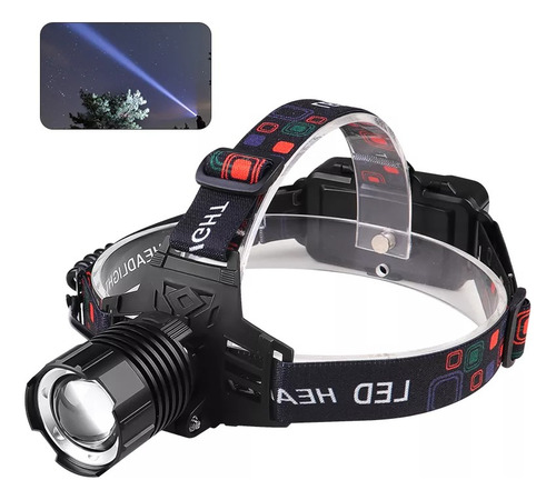 Focos Minero Recargables Linterna Cabeza Frontal Led Caza