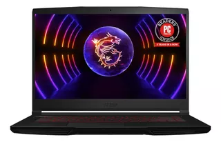 Notebook gamer MSI Thin GF63 negra 15.6", Intel Core i5 9300H 8GB de RAM 256GB SSD, NVIDIA GeForce GTX 1650 1920x1080px Windows 10 Home